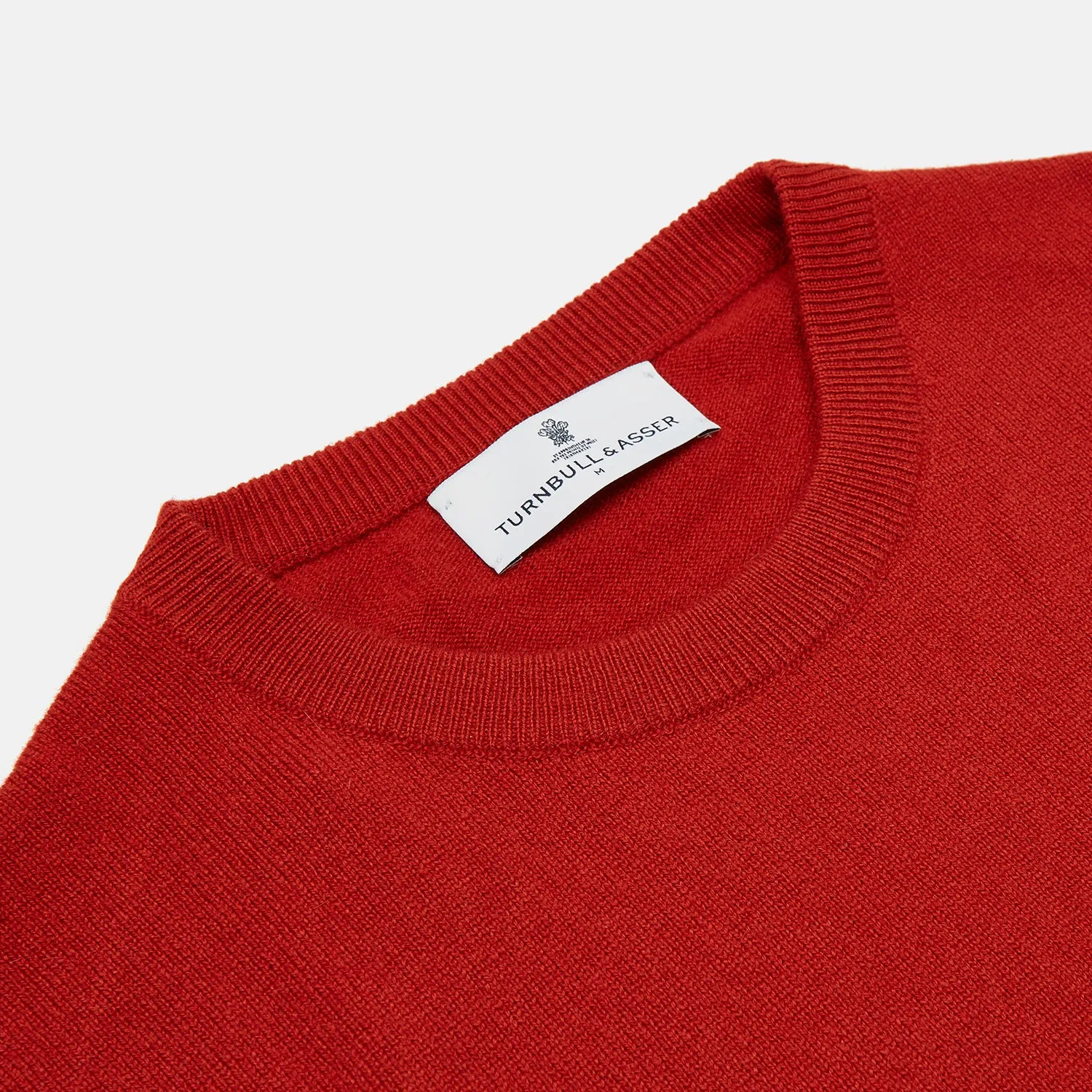 Red Cashmere Crewneck Jumper sold by Turnbull & Asser product image thumbnail 2