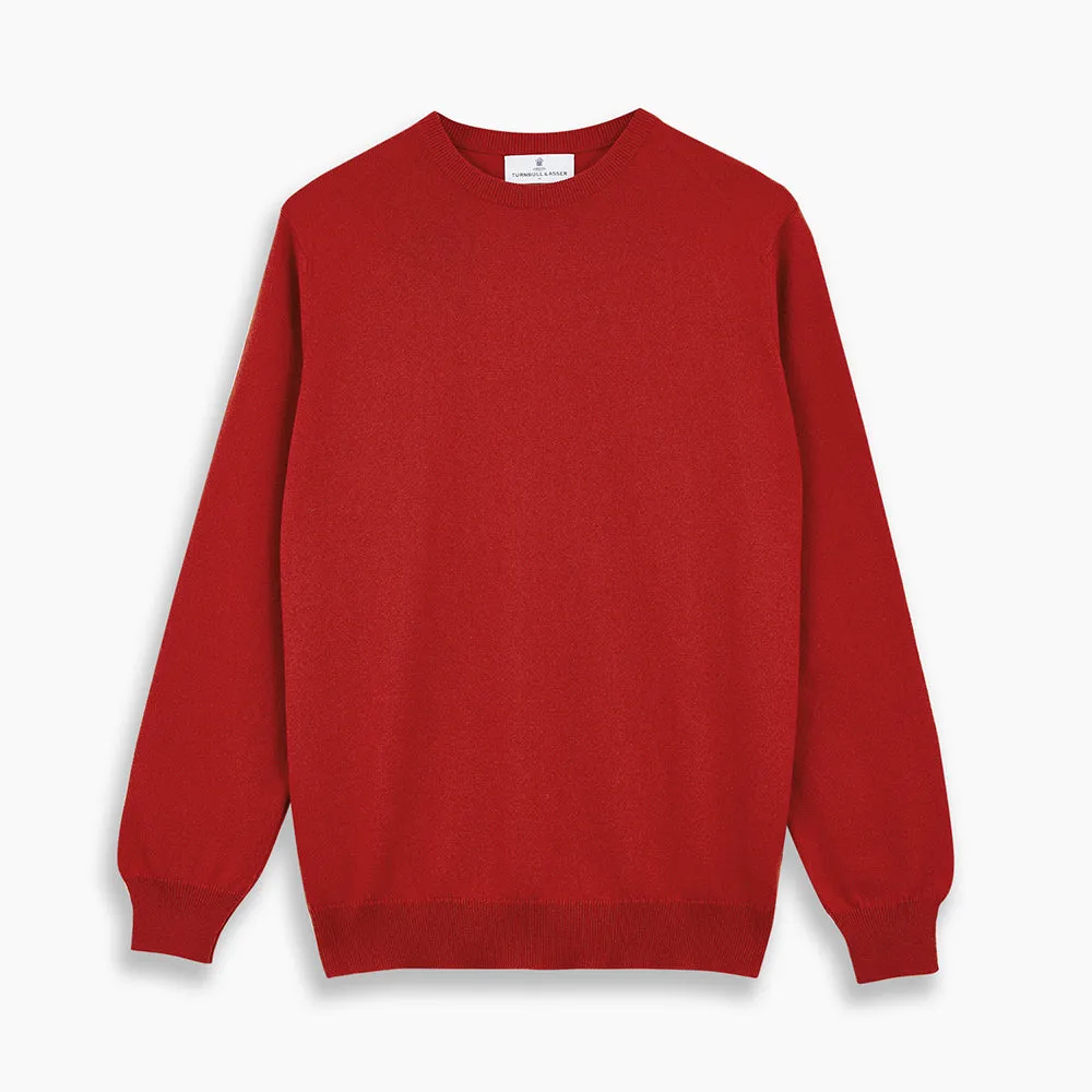 Red Cashmere Crewneck Jumper sold by Turnbull & Asser product image thumbnail 4
