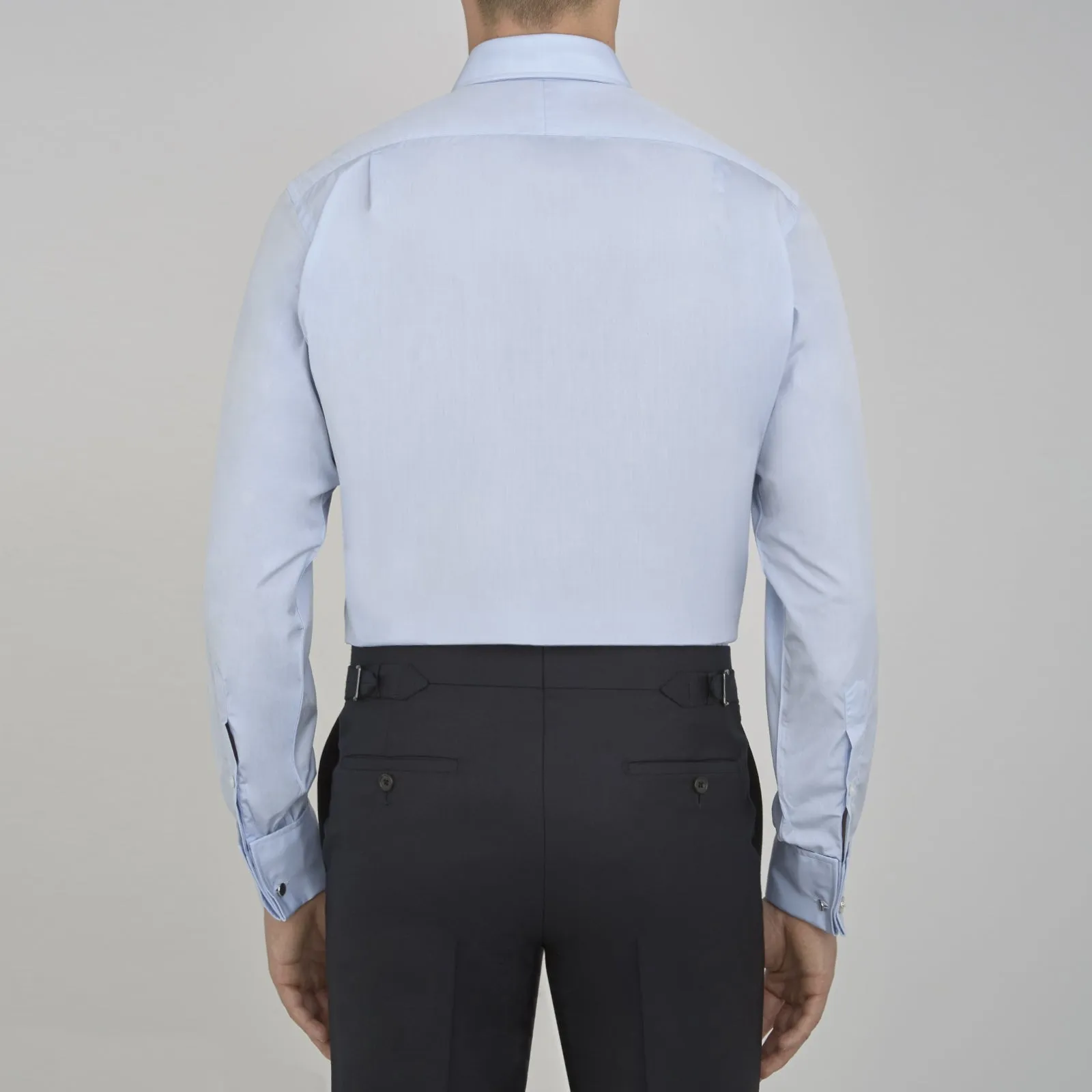 Blue West Indian Sea Island Cotton Shirt with T&A Collar and Double Cuffs sold by Turnbull & Asser product image thumbnail 3