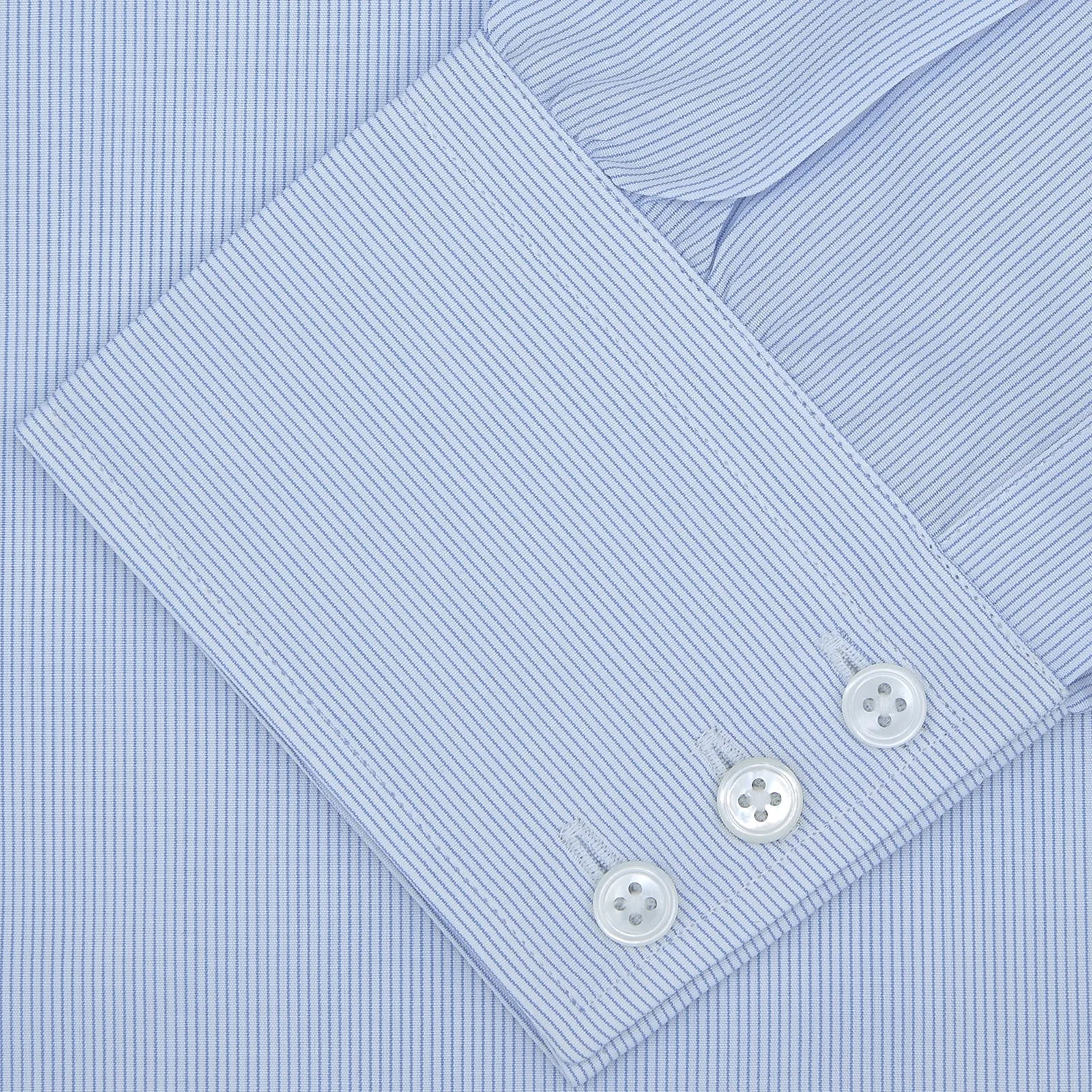 Blue Hairline Stripe Shirt with T&A Collar and 3-Button Cuffs sold by Turnbull & Asser product image thumbnail 2