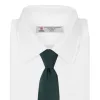 Forest Green Plain Satin Silk Tie sold by Turnbull & Asser