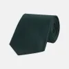 Forest Green Plain Satin Silk Tie sold by Turnbull & Asser