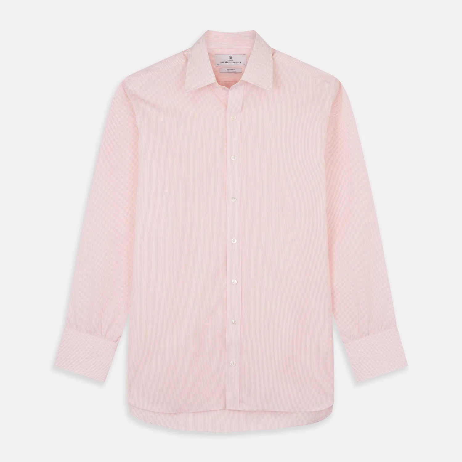 Pink Fine Stripe Regular Fit Shirt with T&A Collar sold by Turnbull & Asser