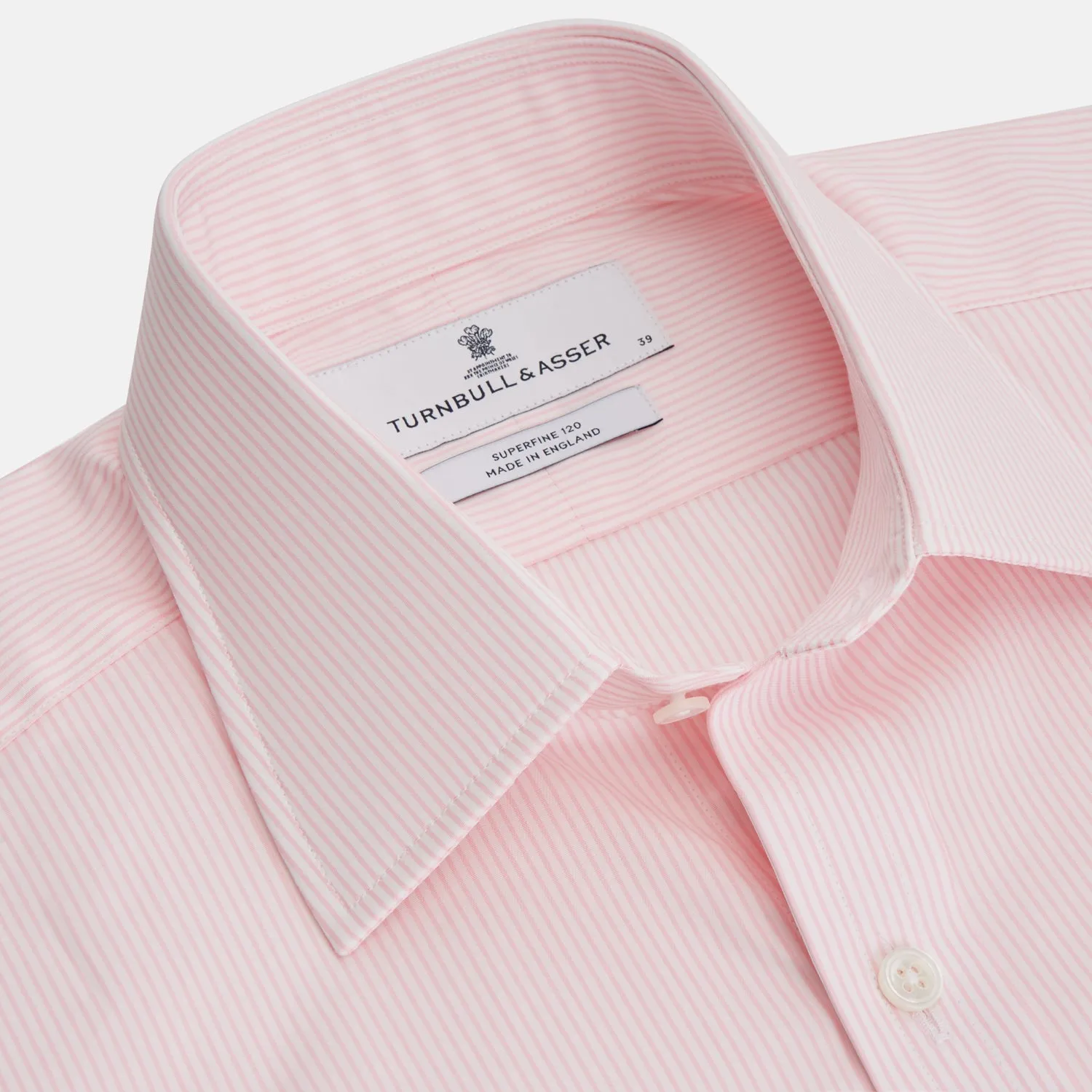 Pink Fine Stripe Regular Fit Shirt with T&A Collar sold by Turnbull & Asser product image thumbnail 3