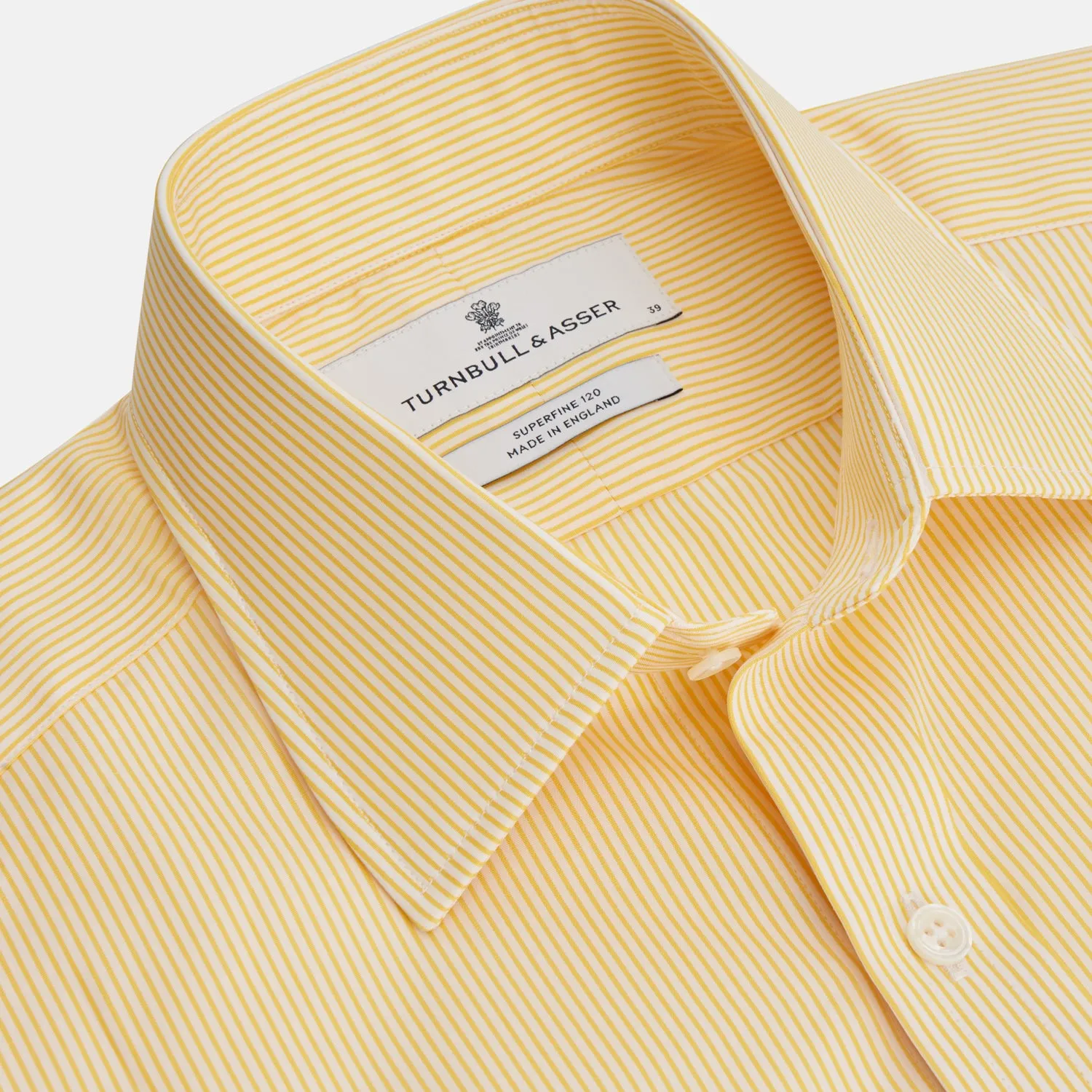Yellow Fine Stripe Regular Fit Shirt with T&A Collar sold by Turnbull & Asser product image thumbnail 2