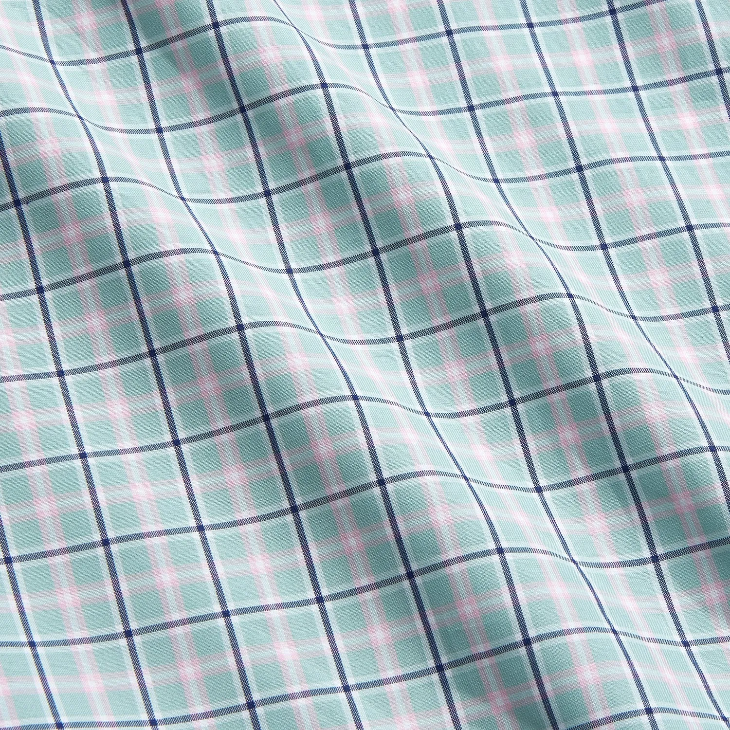 Green, Navy & Pink Check Regular Fit Shirt with T&A Collar and 3 Button Cuffs sold by Turnbull & Asser product image thumbnail 4