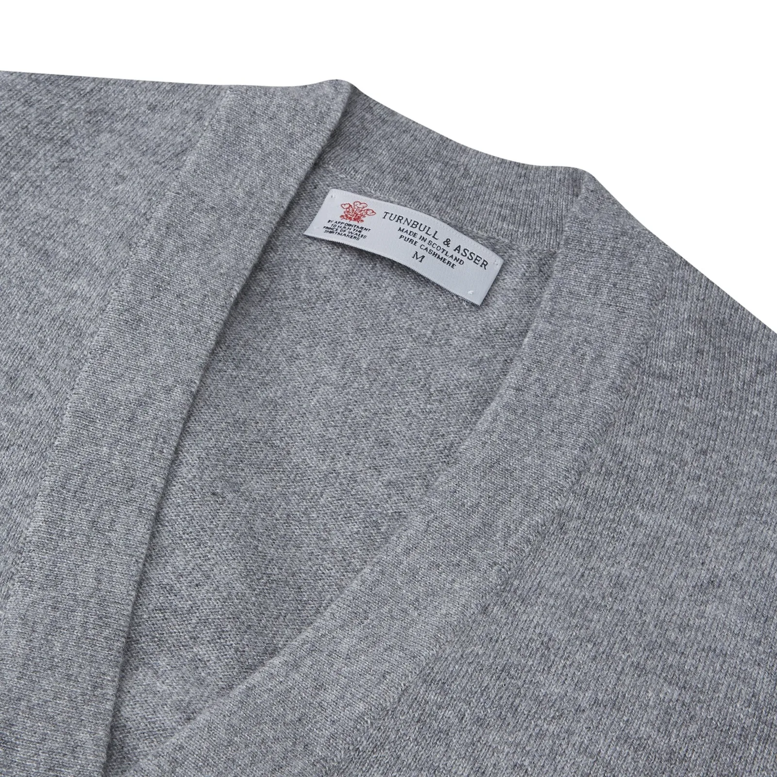 Grey Fine Cashmere Cardigan sold by Turnbull & Asser product image thumbnail 3