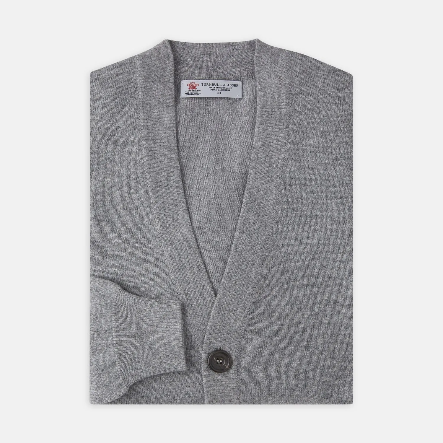 Grey Fine Cashmere Cardigan sold by Turnbull & Asser product image thumbnail 4