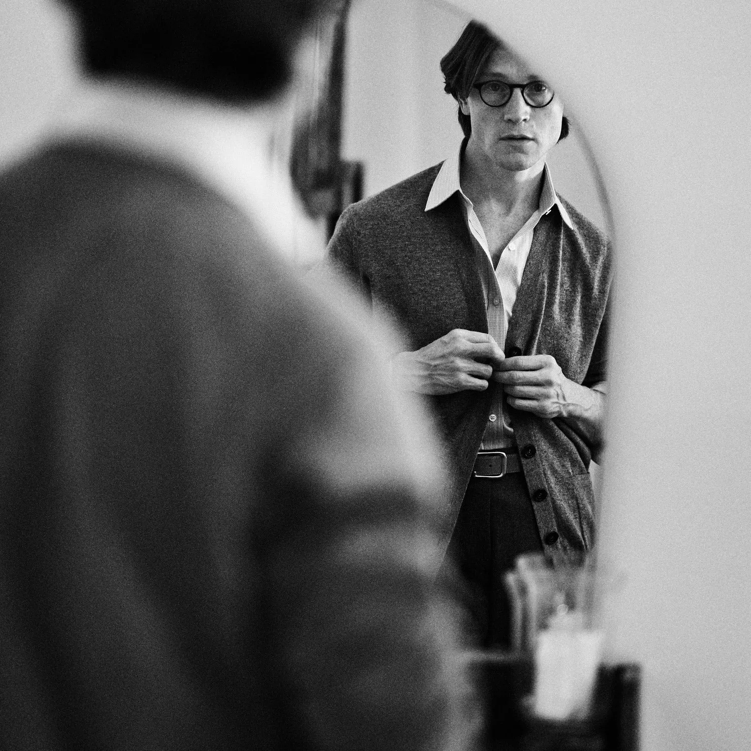 Grey Fine Cashmere Cardigan sold by Turnbull & Asser product image thumbnail 2