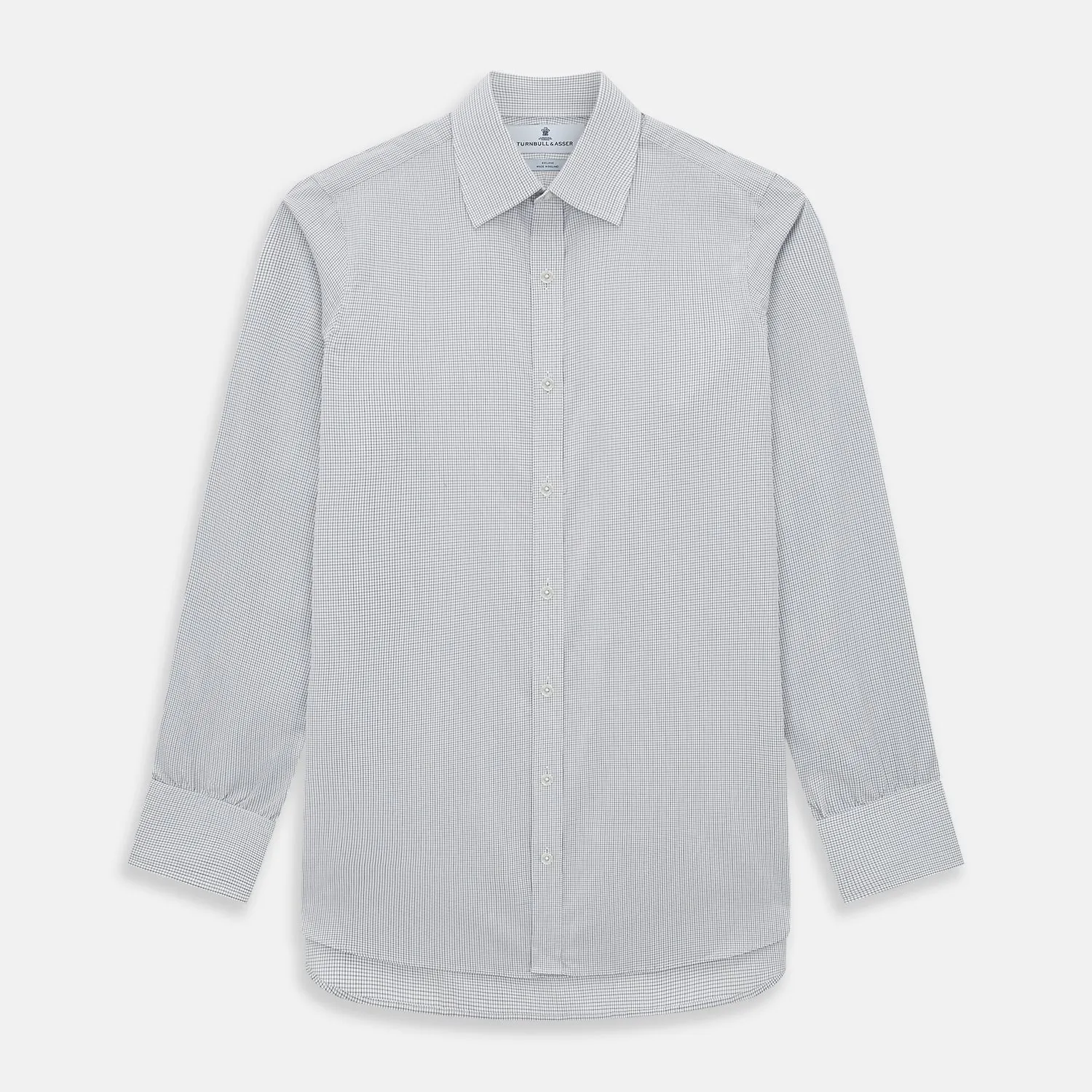 Midnight Blue Grid Check Mayfair Shirt sold by Turnbull & Asser