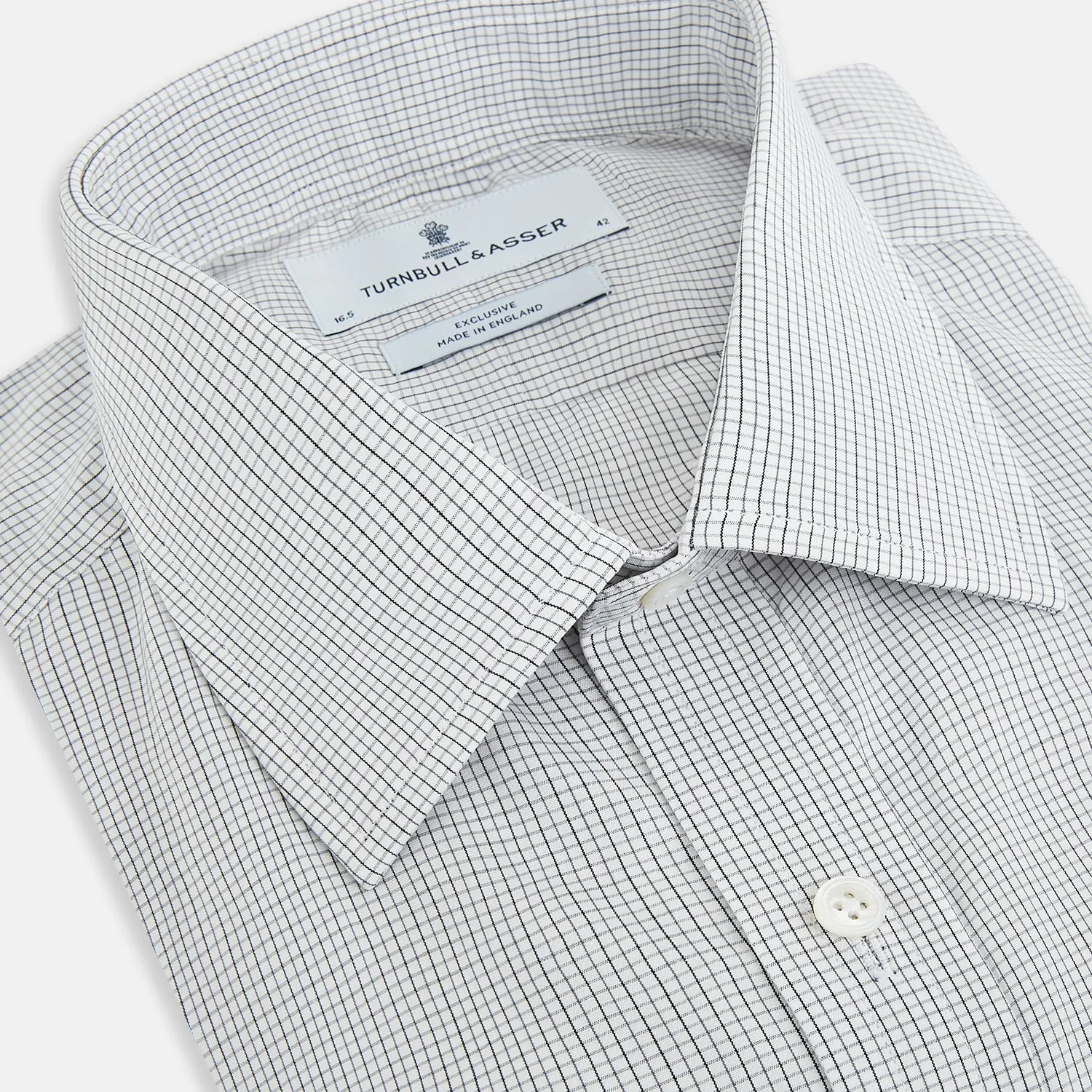 Midnight Blue Grid Check Mayfair Shirt sold by Turnbull & Asser product image thumbnail 2
