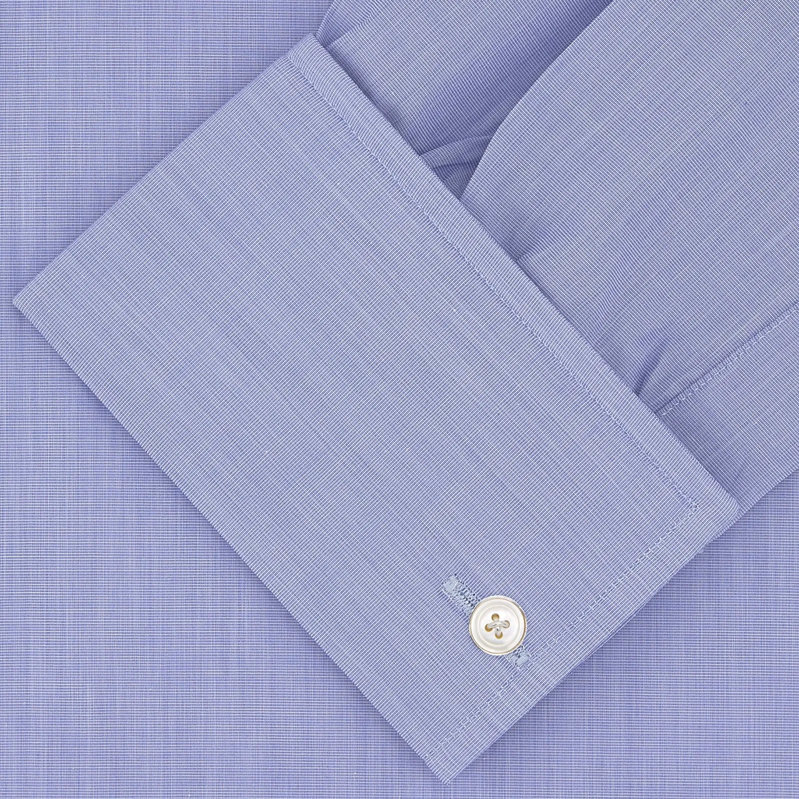 Dark Blue Sea Island Quality Cotton Shirt with T&A Collar and Double Cuffs sold by Turnbull & Asser product image thumbnail 2
