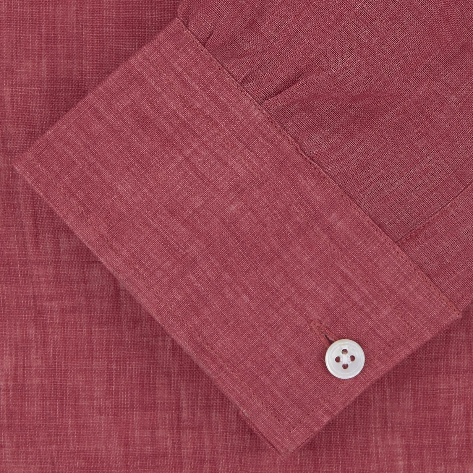 Weekend Fit Red Linen Shirt with Dorset Collar and 1-Button Cuff sold by Turnbull & Asser product image thumbnail 2