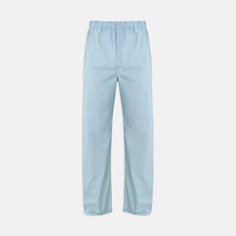 Kelly Green Check Modern Pyjama Trousers sold by Turnbull & Asser
