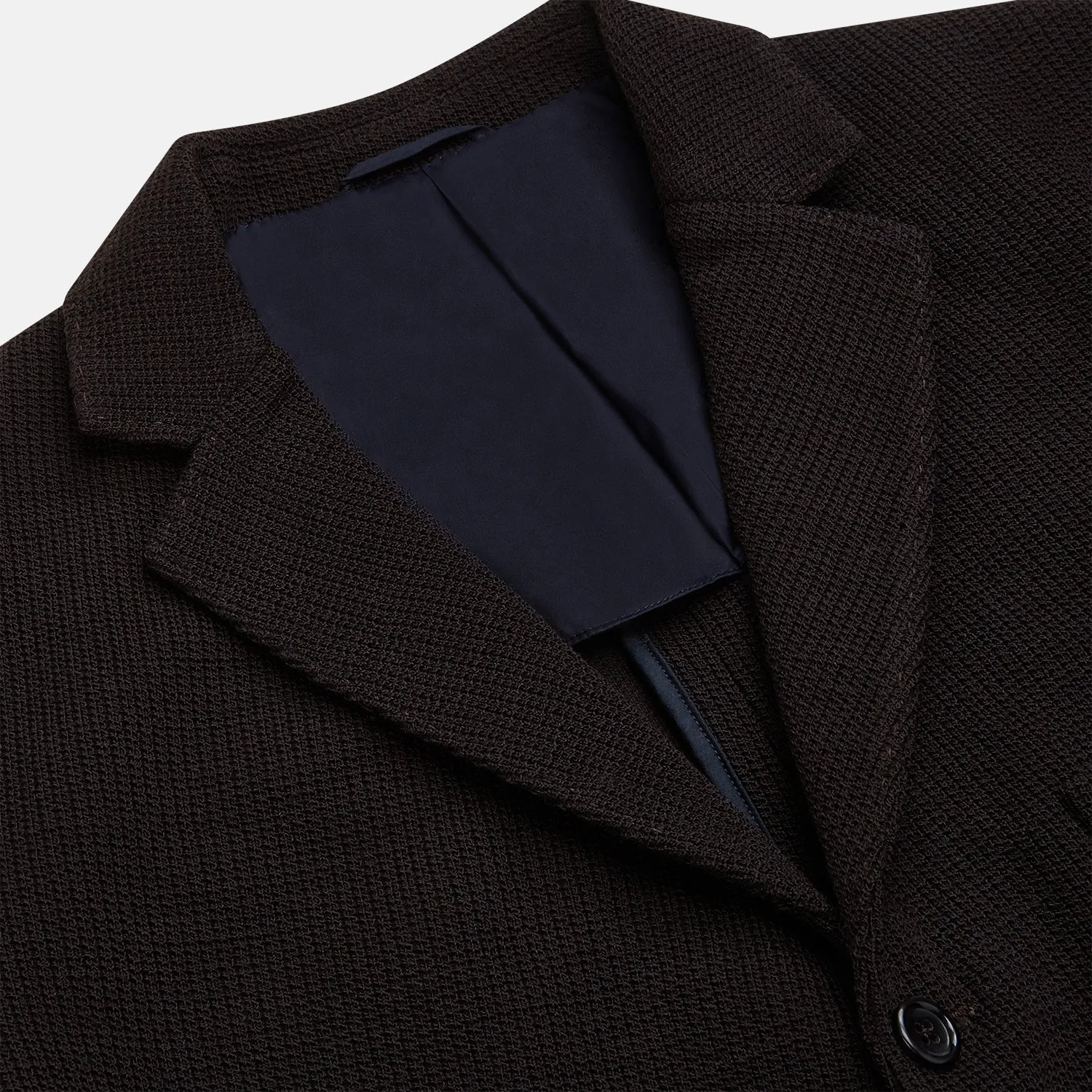 Dark Chocolate Knitted Cambridge Blazer sold by Turnbull & Asser product image thumbnail 2