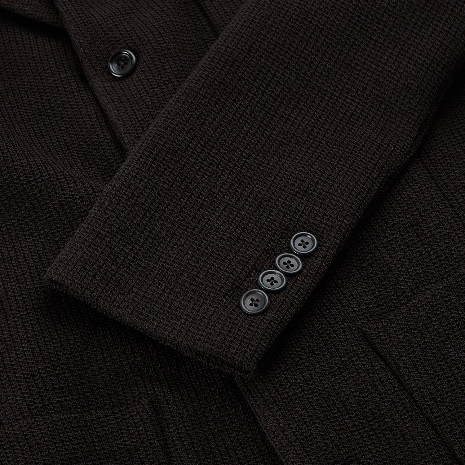 Dark Chocolate Knitted Cambridge Blazer sold by Turnbull & Asser product image thumbnail 4