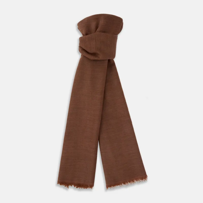 Brown Cashmere Scarf sold by Turnbull & Asser