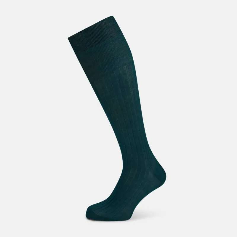Forest Green Long Socks sold by Turnbull & Asser