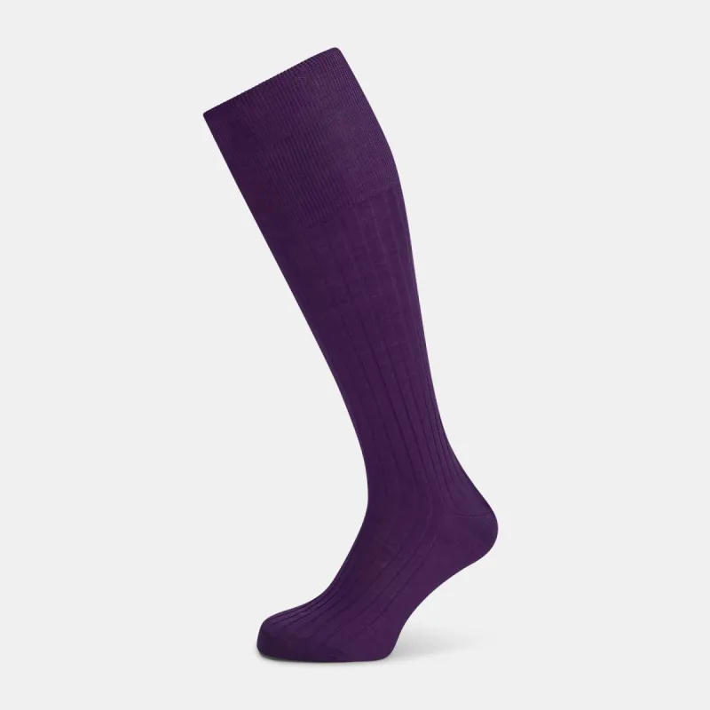 Purple Long Socks sold by Turnbull & Asser