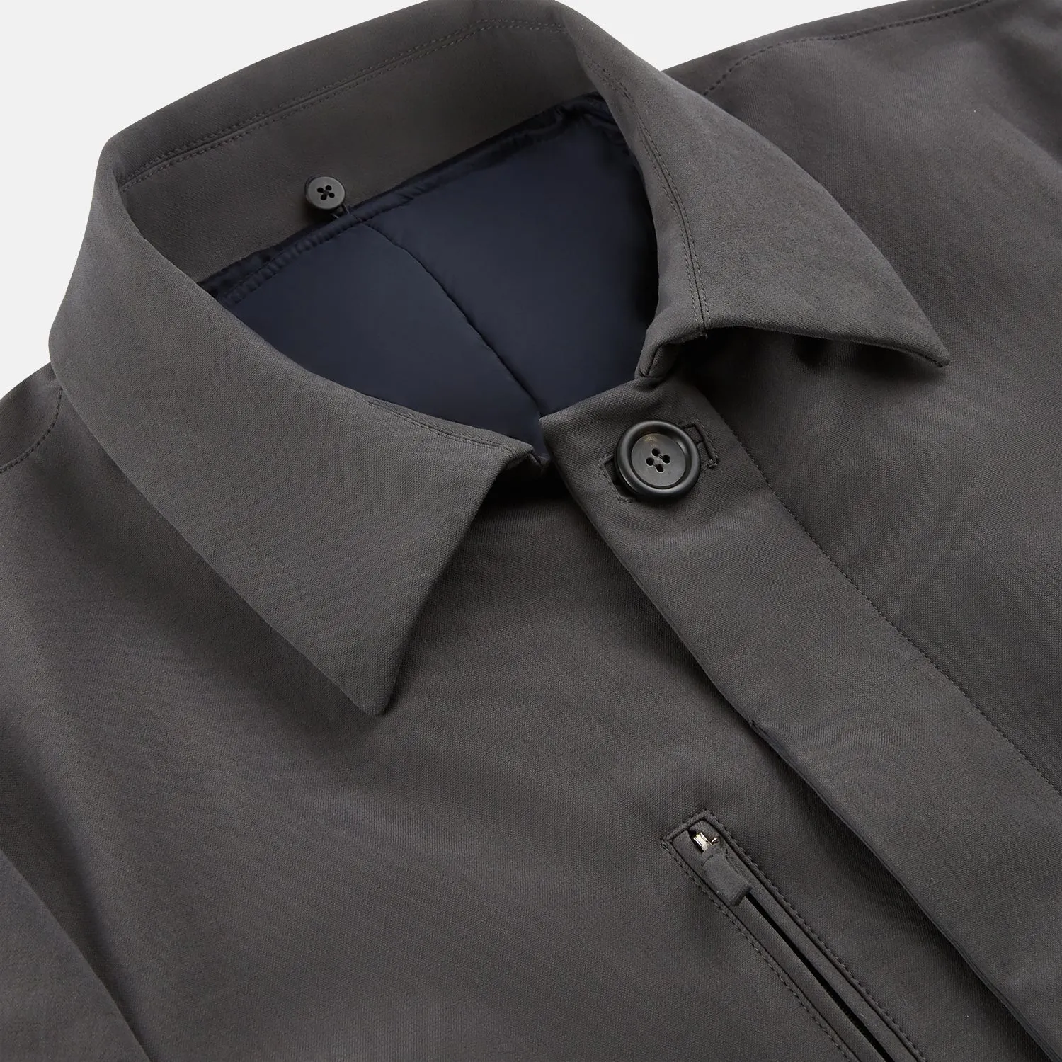 Charcoal Melange John Arthur Trench Coat sold by Turnbull & Asser product image thumbnail 2