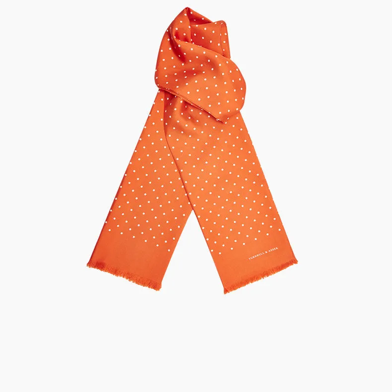 Orange and White Spotted Silk Scarf sold by Turnbull & Asser product image thumbnail 3