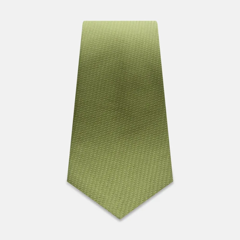 Green Lace Silk Tie sold by Turnbull & Asser