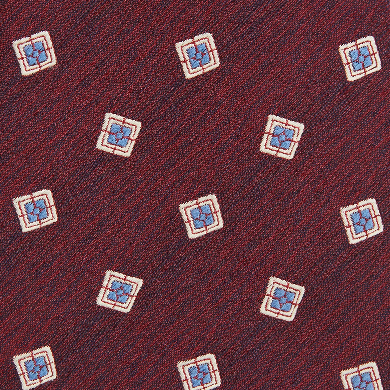 Burgundy Multi Geo Silk Tie sold by Turnbull & Asser product image thumbnail 3