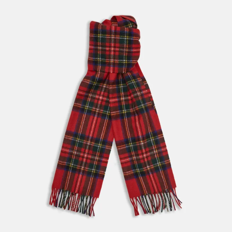Royal Stewart Tartan Cashmere Scarf sold by Turnbull & Asser
