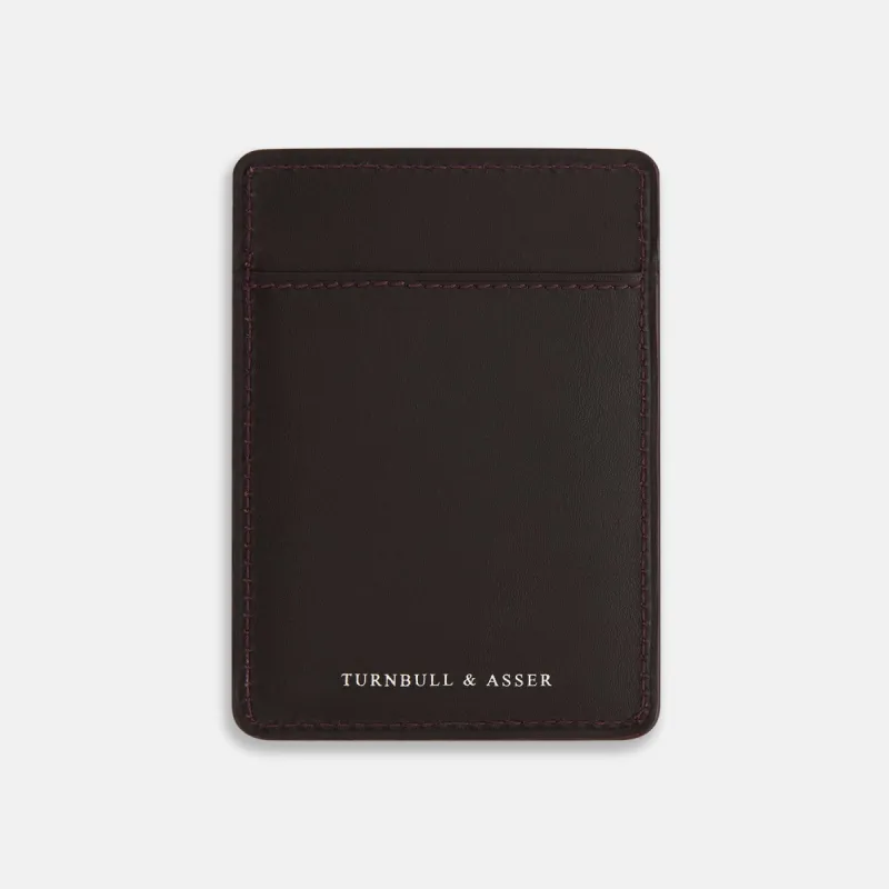 Burgundy Two-slot Card Case sold by Turnbull & Asser