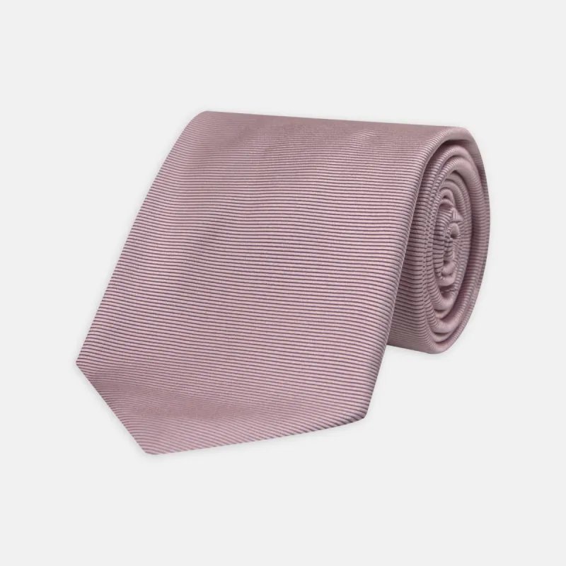 Rose Horizontal Twill Silk Tie sold by Turnbull & Asser