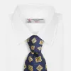 Yellow Geometric Jacquard Tie sold by Turnbull & Asser