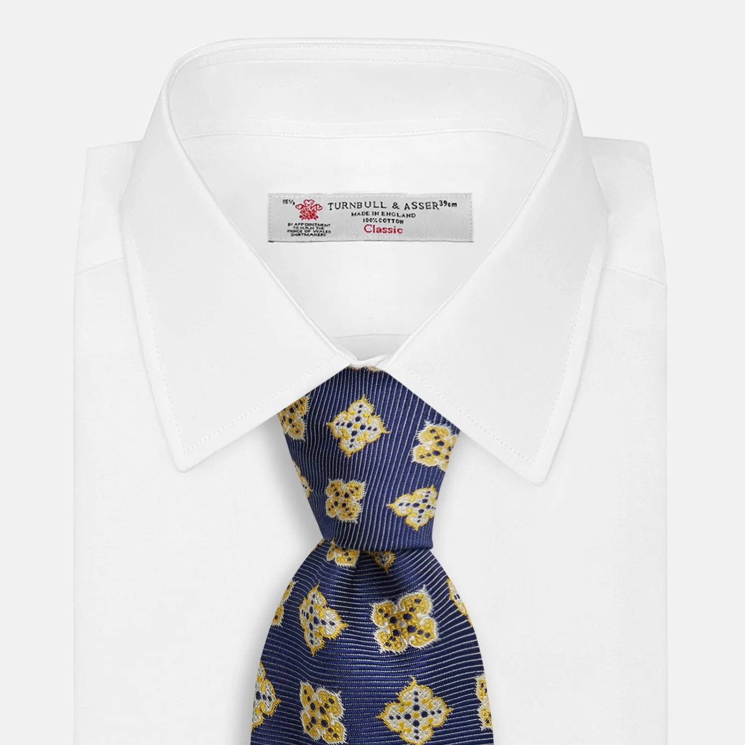 Yellow Geometric Jacquard Tie sold by Turnbull & Asser product image thumbnail 2