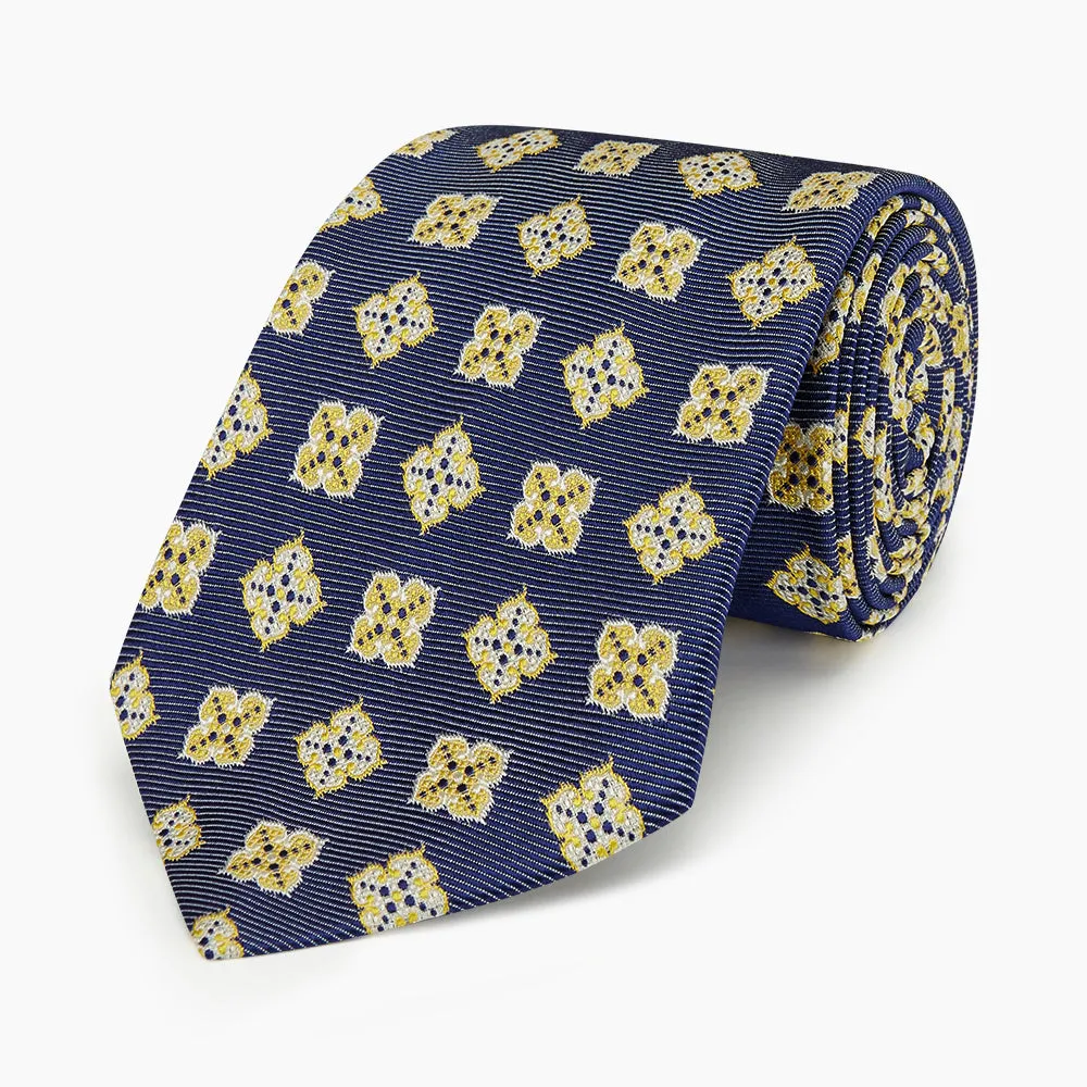 Yellow Geometric Jacquard Tie sold by Turnbull & Asser product image thumbnail 5