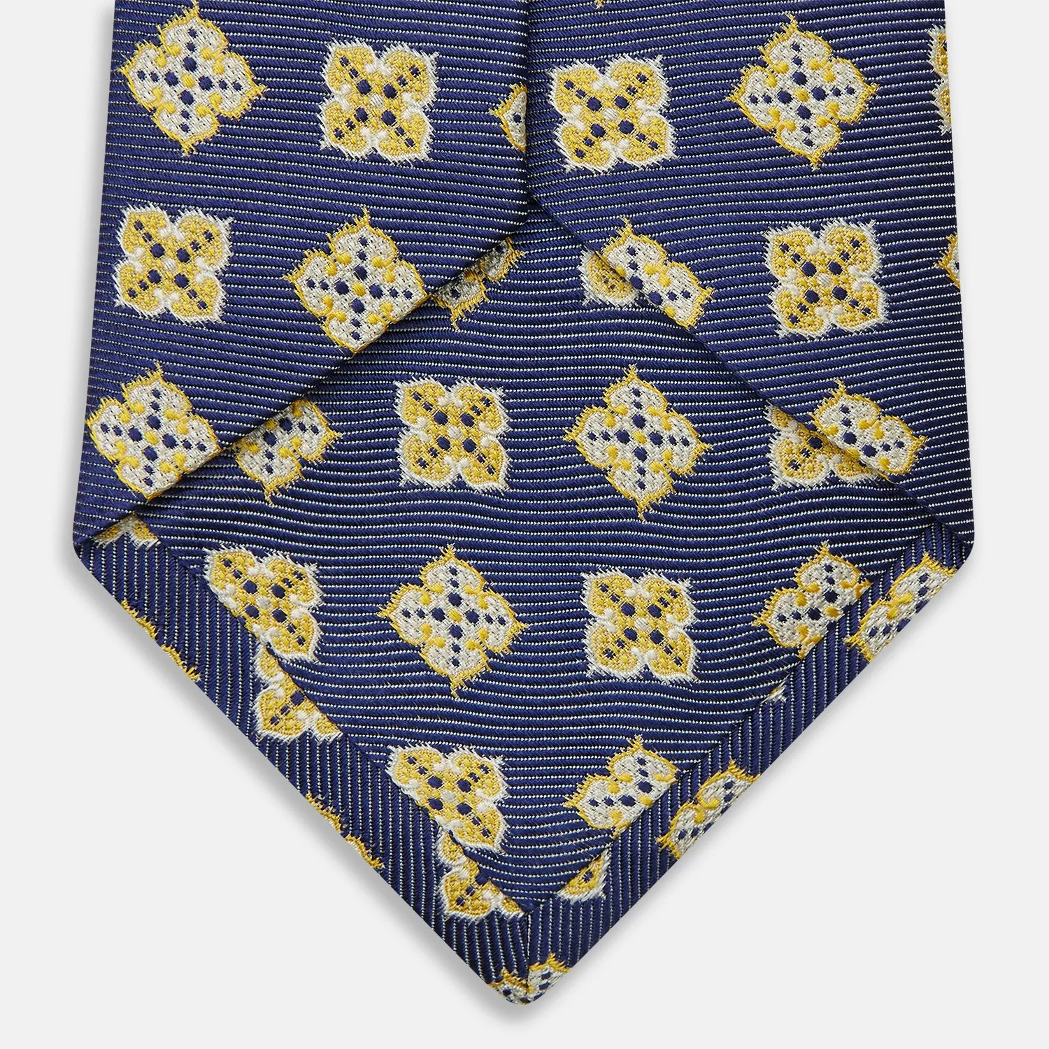 Yellow Geometric Jacquard Tie sold by Turnbull & Asser product image thumbnail 4