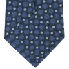 Forest Green and Blue Circle and Spot Silk Tie sold by Turnbull & Asser