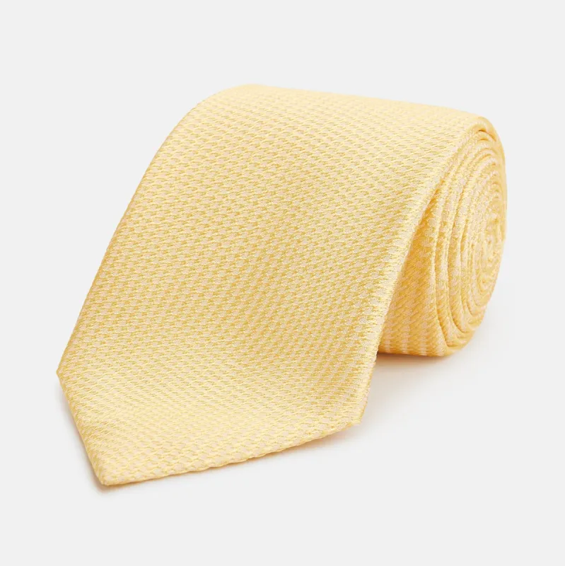 Yellow Lace Silk Tie sold by Turnbull & Asser