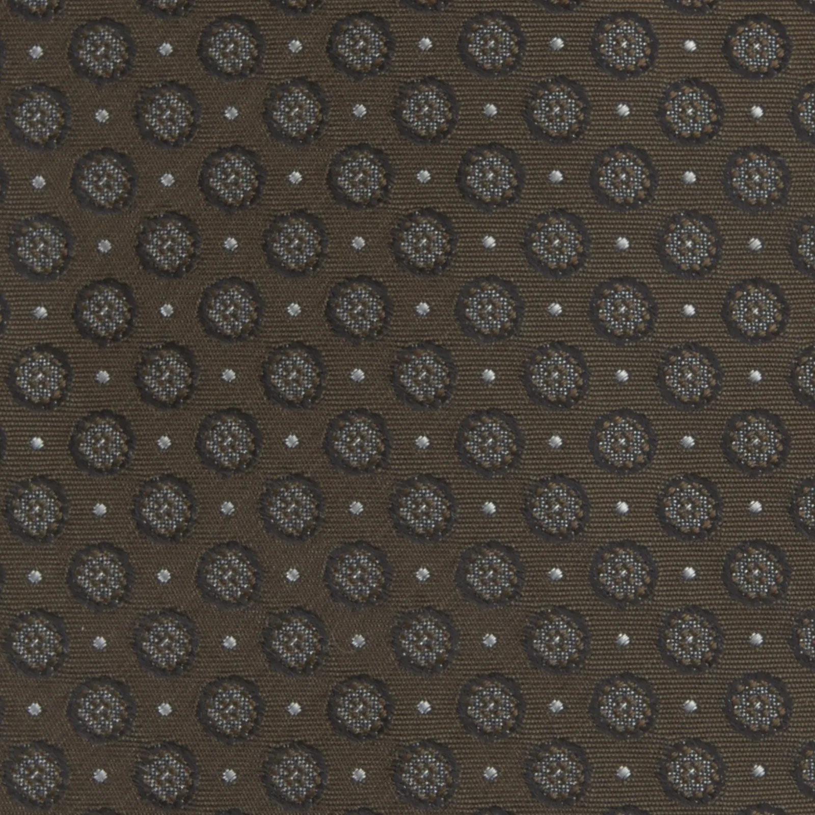 Brown Floral Spot Silk Tie sold by Turnbull & Asser product image thumbnail 3