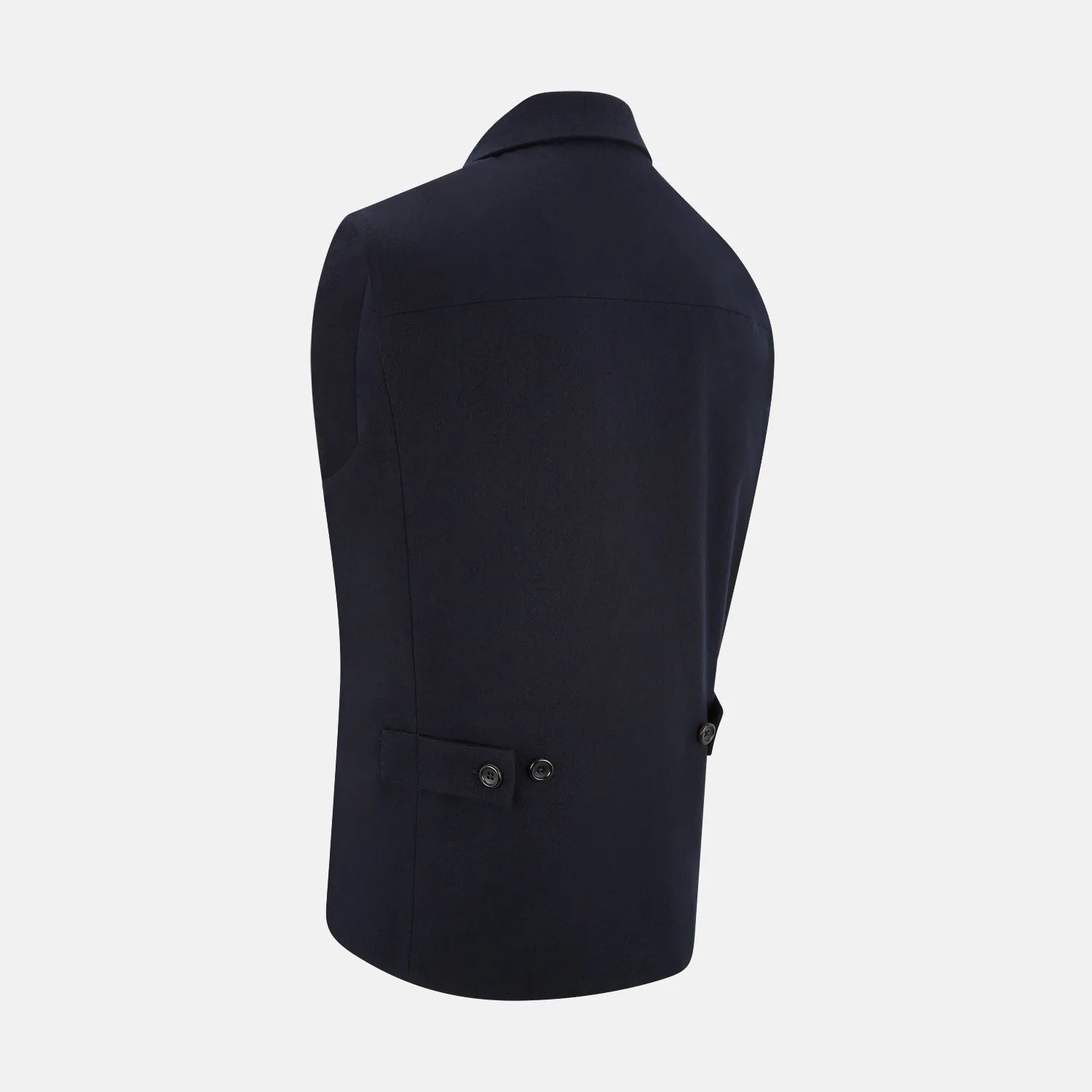 Navy Collared Single-breasted Waistcoat sold by Turnbull & Asser product image thumbnail 3