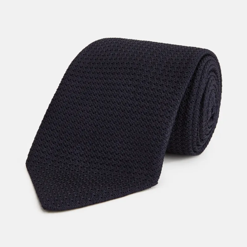 GRENADINE NAVY TIE sold by Turnbull & Asser