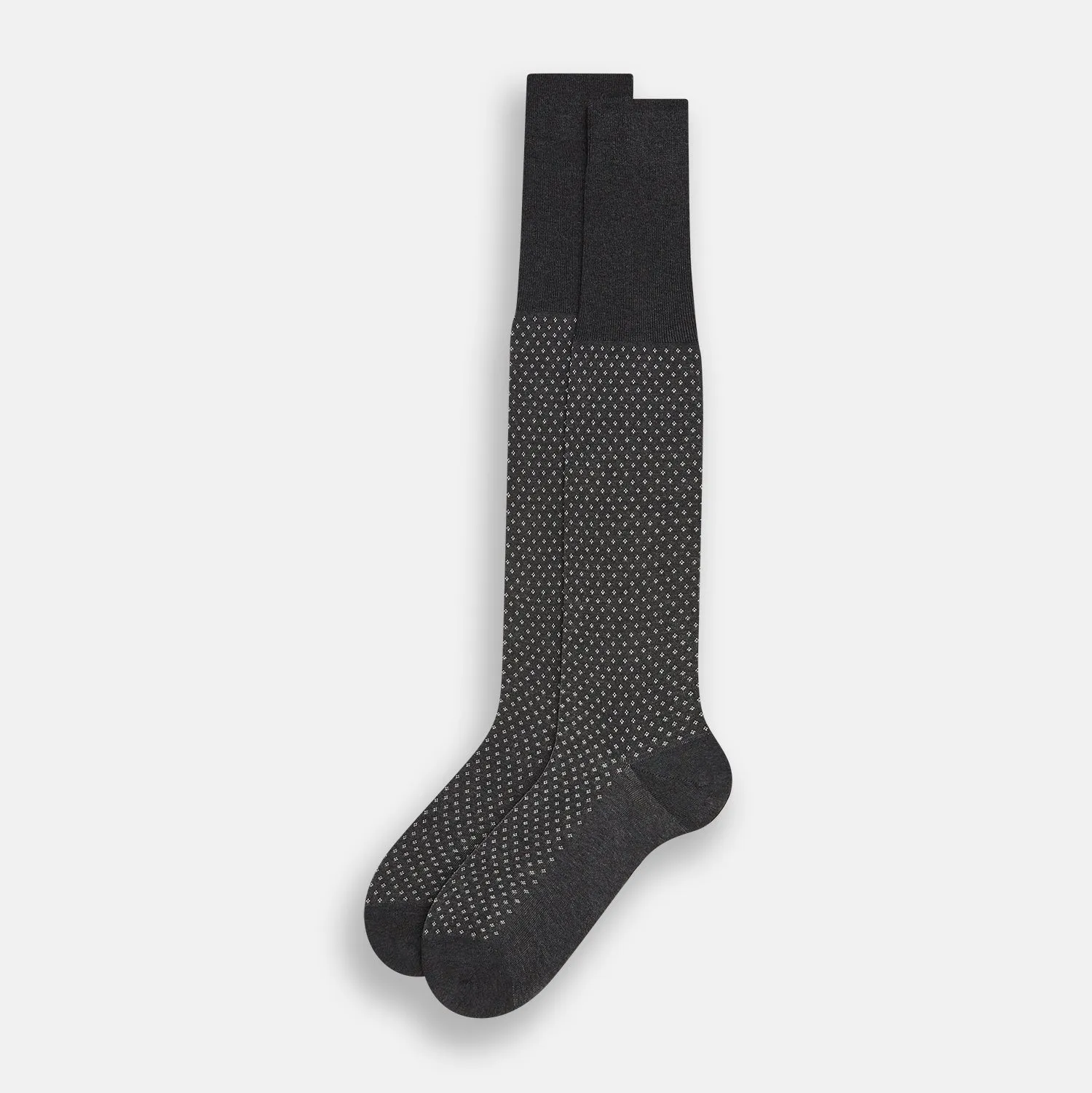 Grey Motif Long Socks sold by Turnbull & Asser product image thumbnail 2