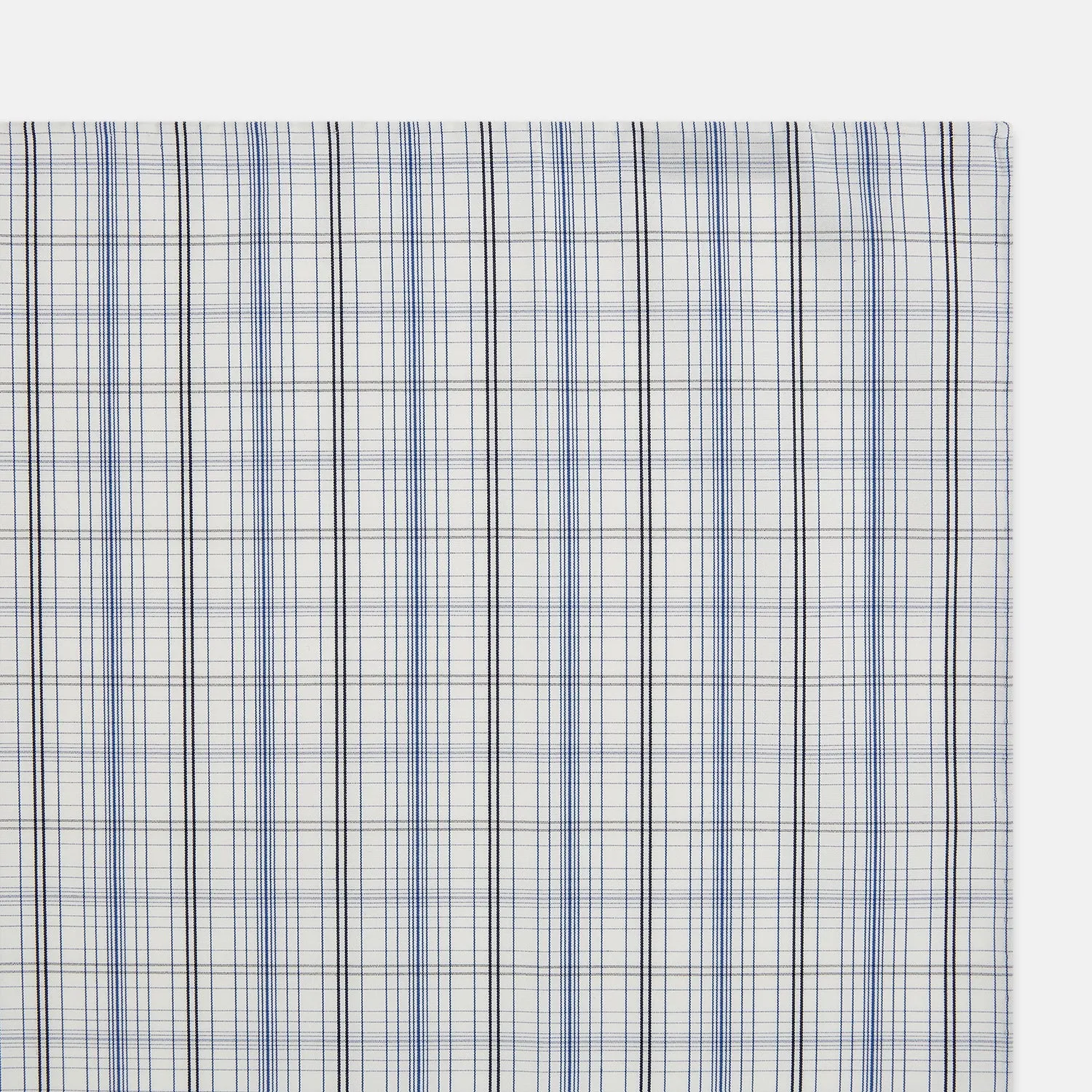 Blue and Navy Multi Check Hand-Rolled Handkerchief sold by Turnbull & Asser product image thumbnail 2