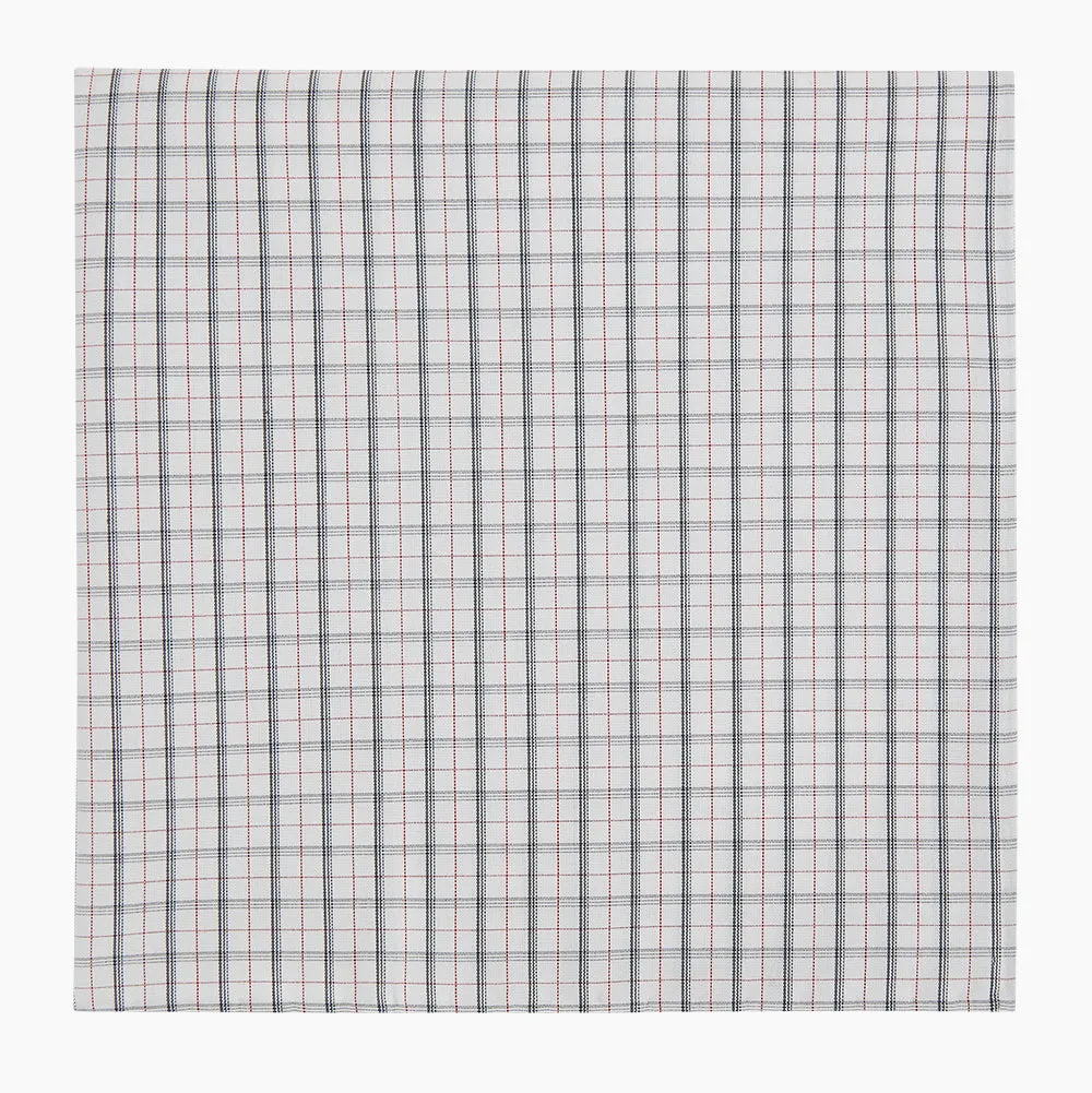 Red Multi Graph Check Hand-Rolled Handkerchief sold by Turnbull & Asser product image thumbnail 4