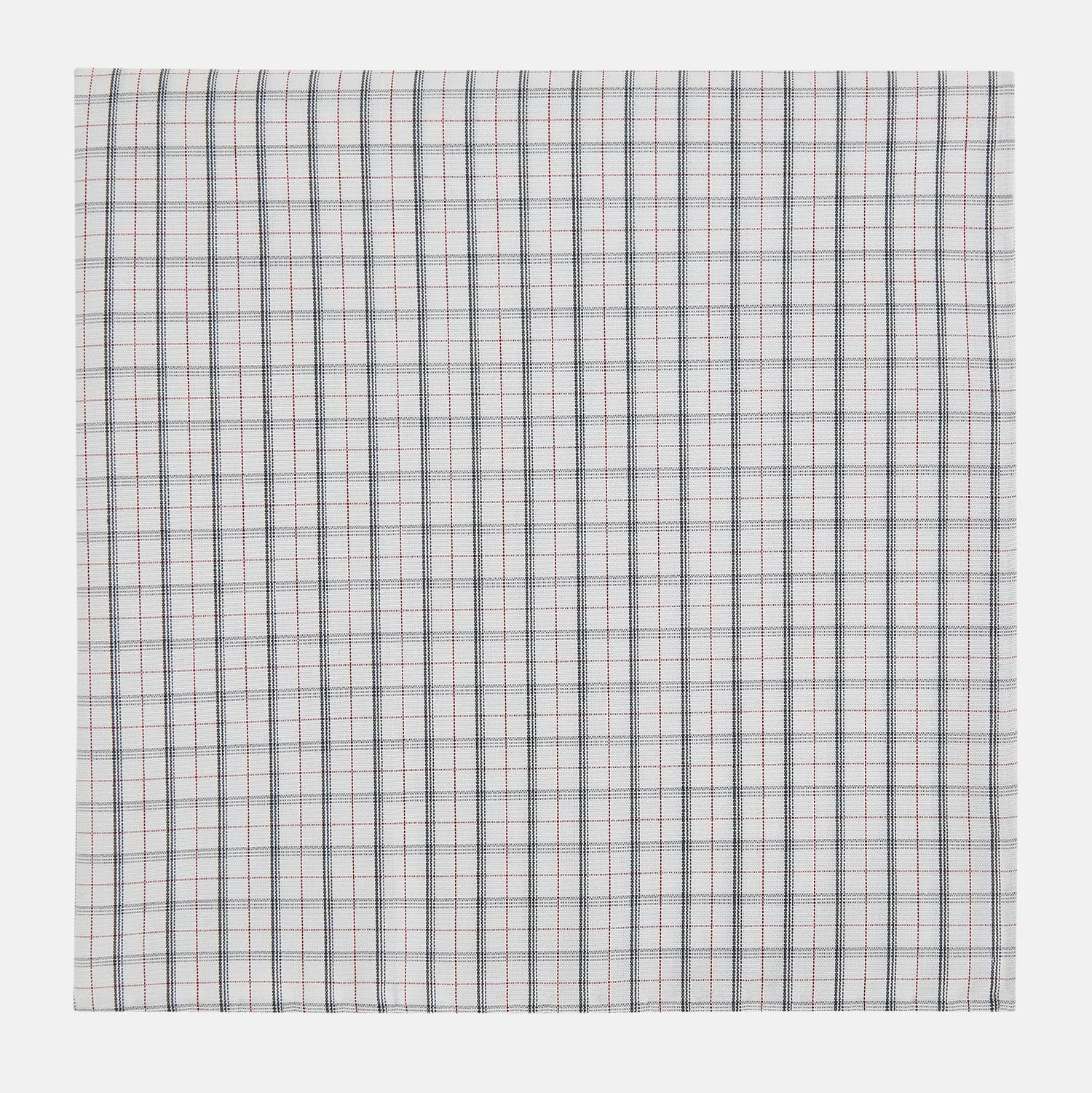 Red Multi Graph Check Hand-Rolled Handkerchief sold by Turnbull & Asser