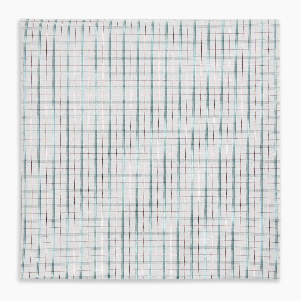 Green Multi Graph Check Hand-Rolled Handkerchief sold by Turnbull & Asser product image thumbnail 4