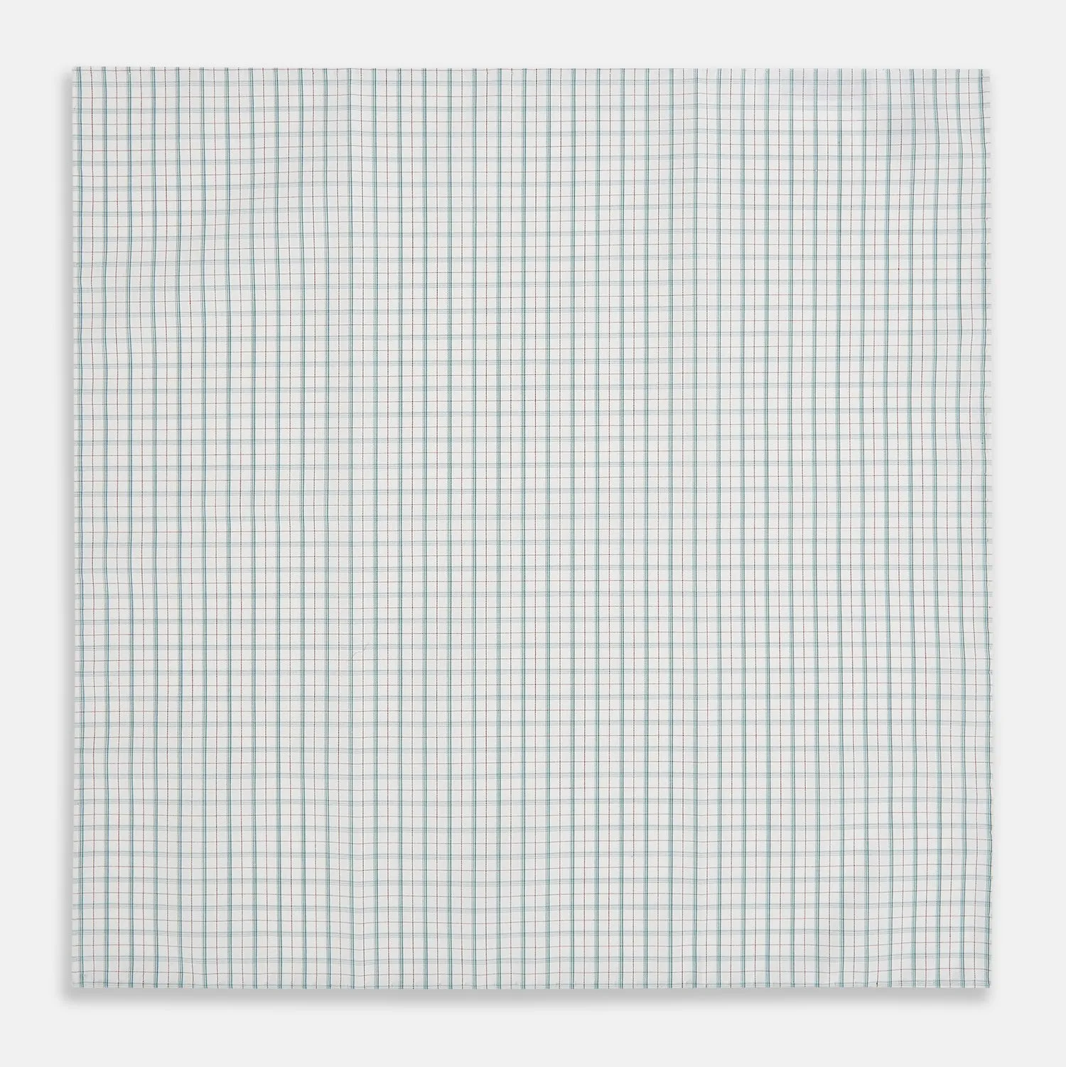 Green Multi Graph Check Hand-Rolled Handkerchief sold by Turnbull & Asser product image thumbnail 3