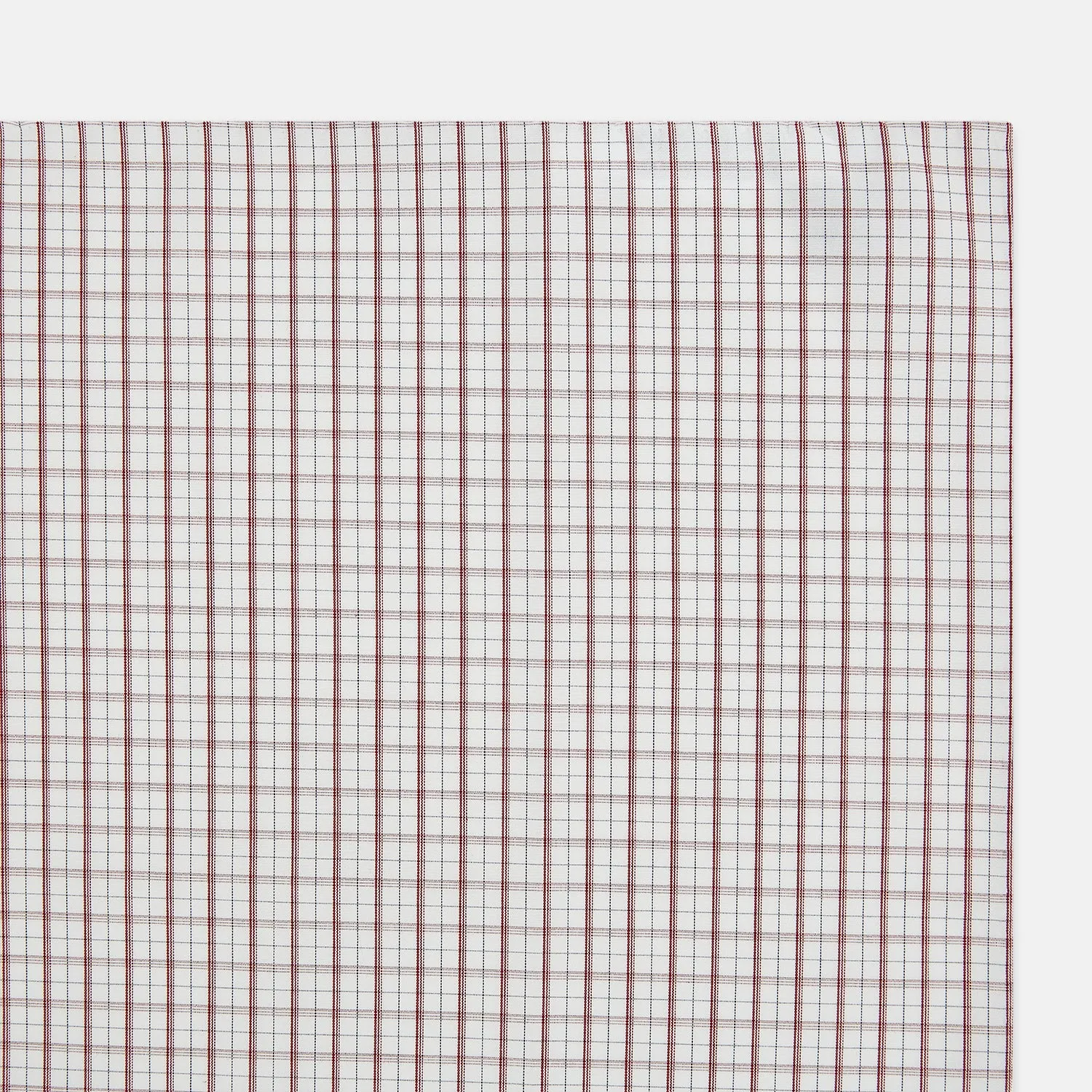 Red Tattersall Check Hand-Rolled Handkerchief sold by Turnbull & Asser product image thumbnail 2