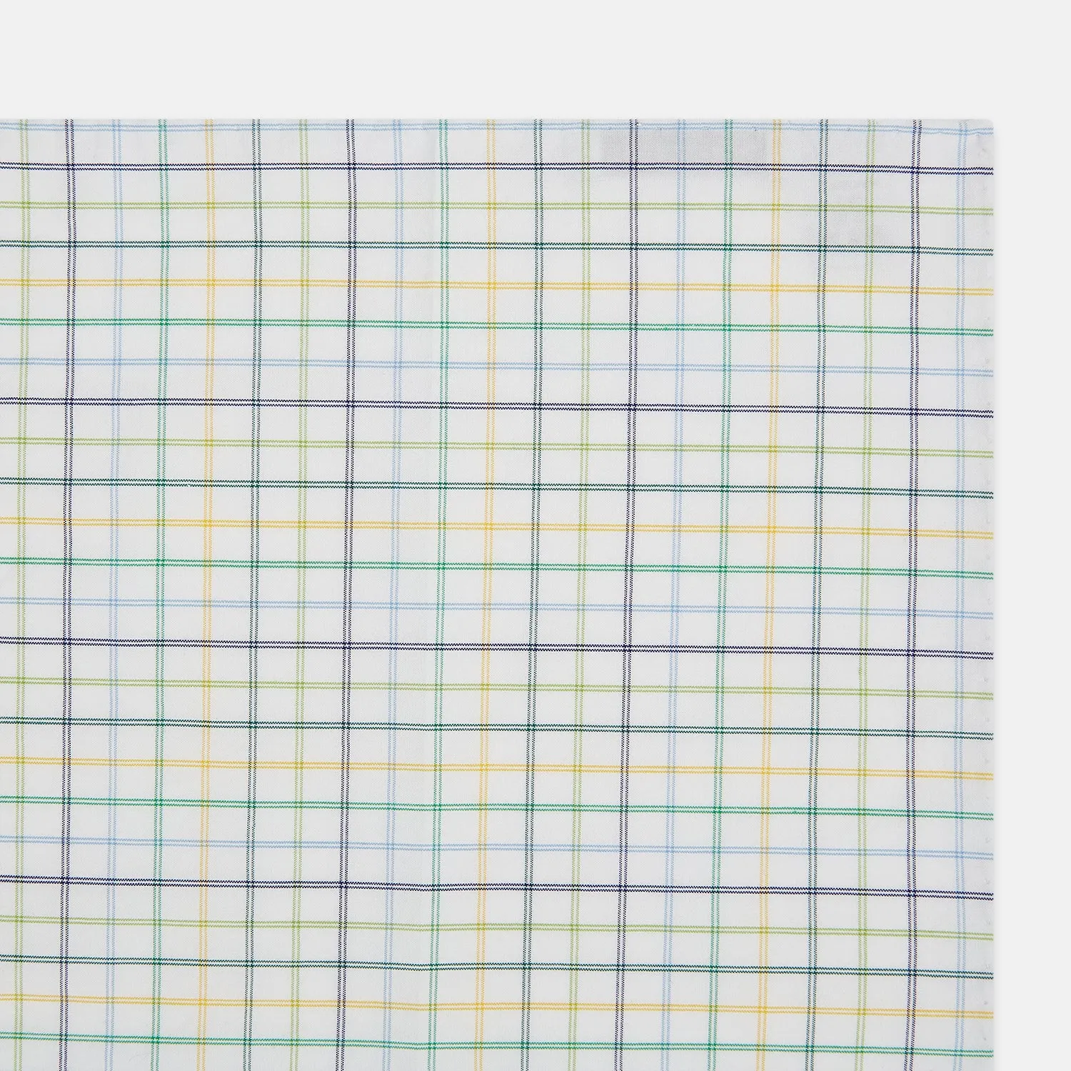 Yellow Multi Double Grid Check Hand-Rolled Handkerchief sold by Turnbull & Asser product image thumbnail 2