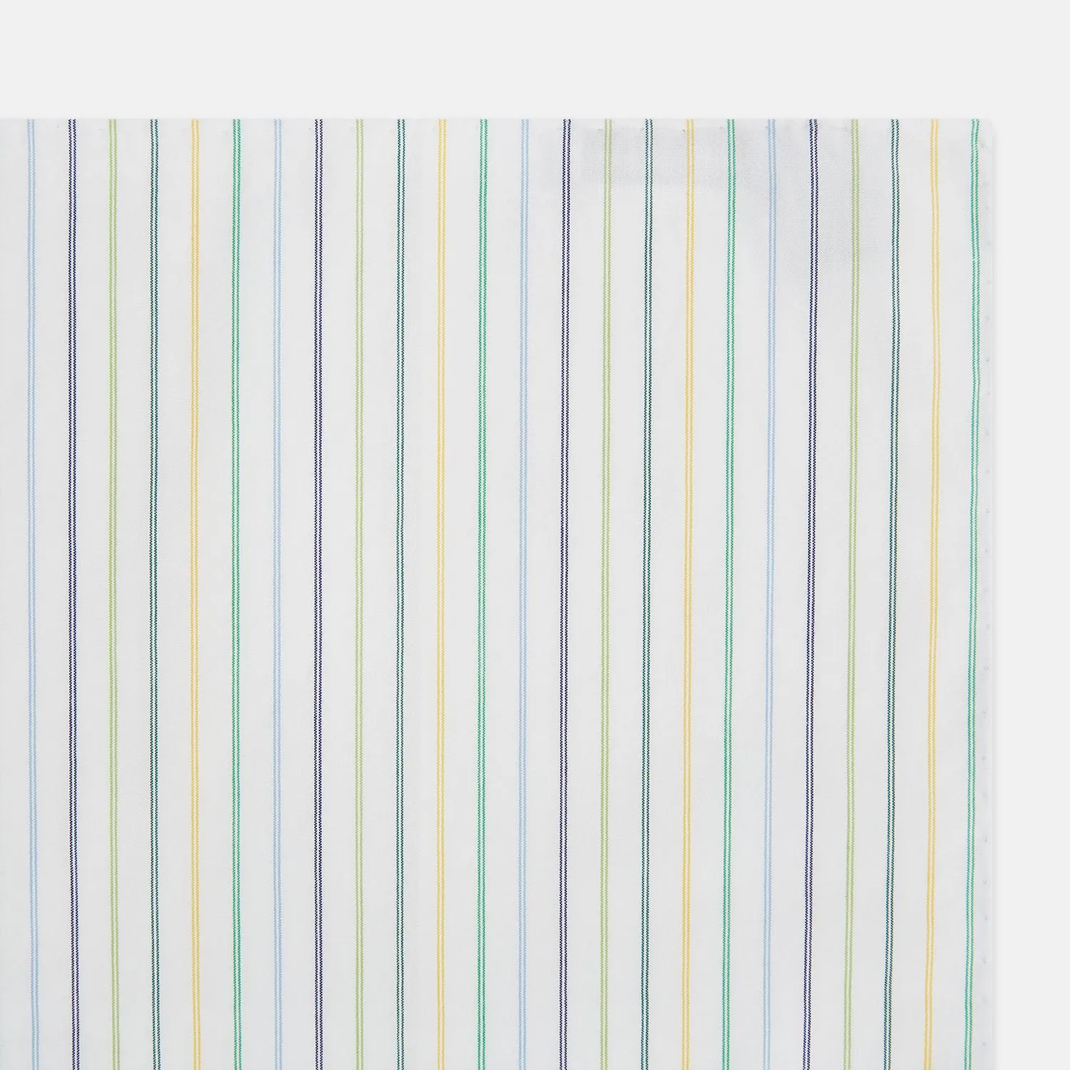 Yellow Multi Double Pinstripe Hand-Rolled Handkerchief sold by Turnbull & Asser