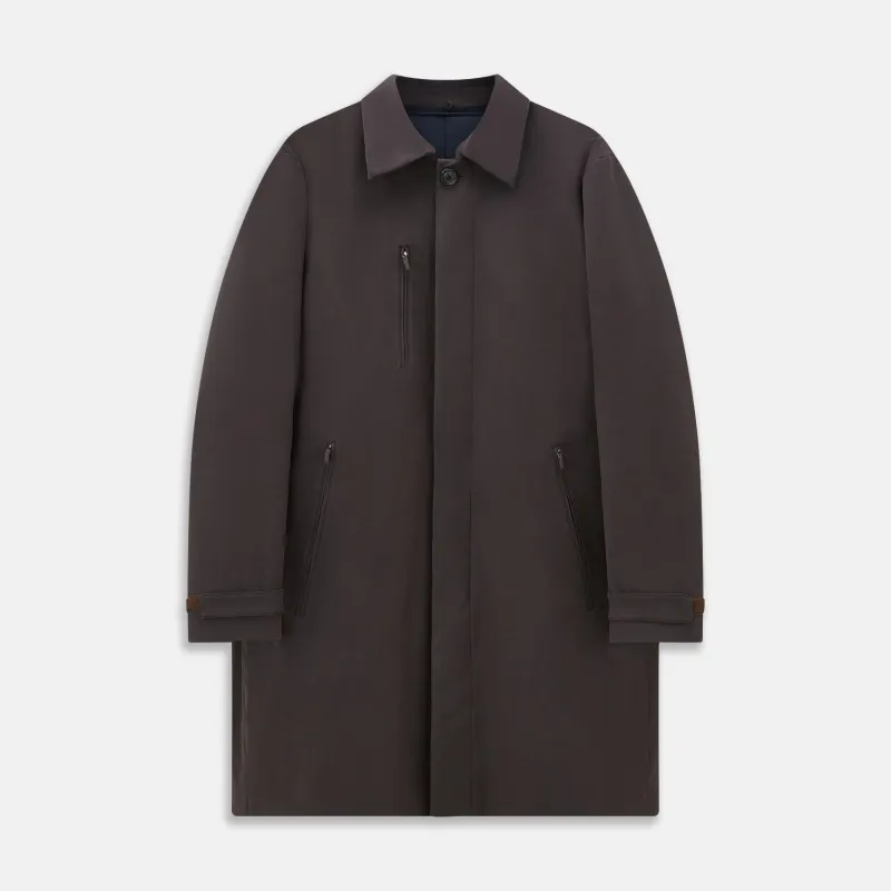 Dark Chocolate John Arthur Trench Coat sold by Turnbull & Asser