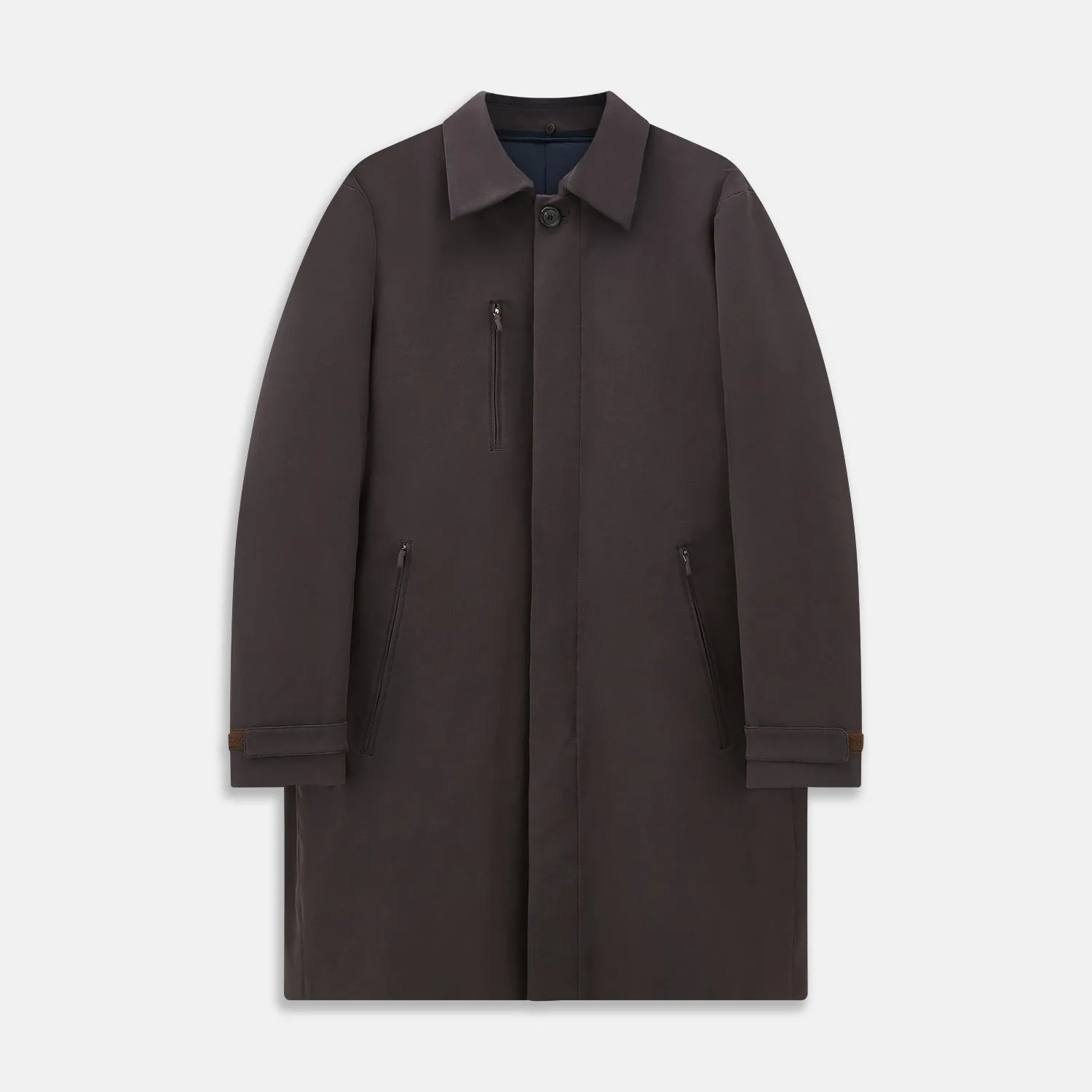 Dark Chocolate John Arthur Trench Coat sold by Turnbull & Asser